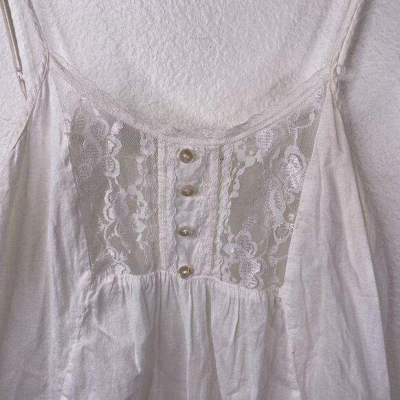 Vtg Energie Milkmaid Fairy Whimsigoth Boho Y2K Top Lace Ruffle Flowy White Sz S - Picture 4 of 10